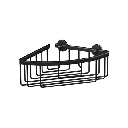 tesa ALUXX BLACK Eck-Duschablage, mattschwarz, für Dusche und Badewanne