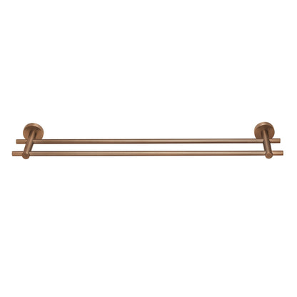 tesa MOON Bronze Doppelter Handtuchhalter, selbstklebend, Metall PVD-beschichtet