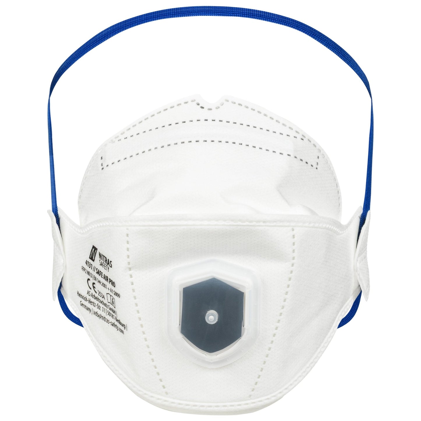 NITRAS SAFE AIR PRO, αναπνευστική μάσκα, λευκή, EN 149, κουτί 15 τεμαχίων κορυφαίας ποιότητας | Συσκευασία (15 τεμάχια)