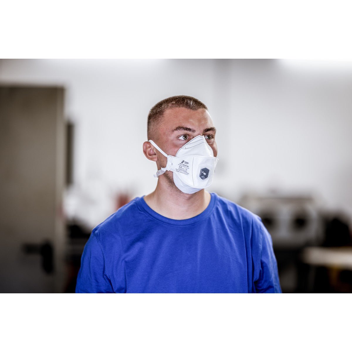 NITRAS SAFE AIR PRO, αναπνευστική μάσκα, λευκή, EN 149, κουτί 15 τεμαχίων κορυφαίας ποιότητας | Συσκευασία (15 τεμάχια)