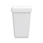 Ο κάδος απορριμμάτων CWS ParadiseLine Paper Bin σε λευκό (23 l) χαρακτηρίζεται από έναν απλό, ορθογώνιο σχεδιασμό με επίπεδο καπάκι, που απεικονίζεται σε λευκό φόντο.