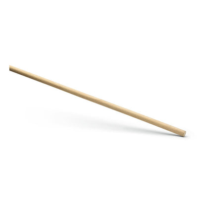 Μια απλή λαβή εργαλείου Nölle Profi Brush 28x1.500 mm από την Nölle Profi Brush Bούρτσες & Τεχνική Πινέλων e.K. βρίσκεται διαγώνια σε μια λευκή επιφάνεια και ρίχνει μια αμυδρή σκιά από κάτω.