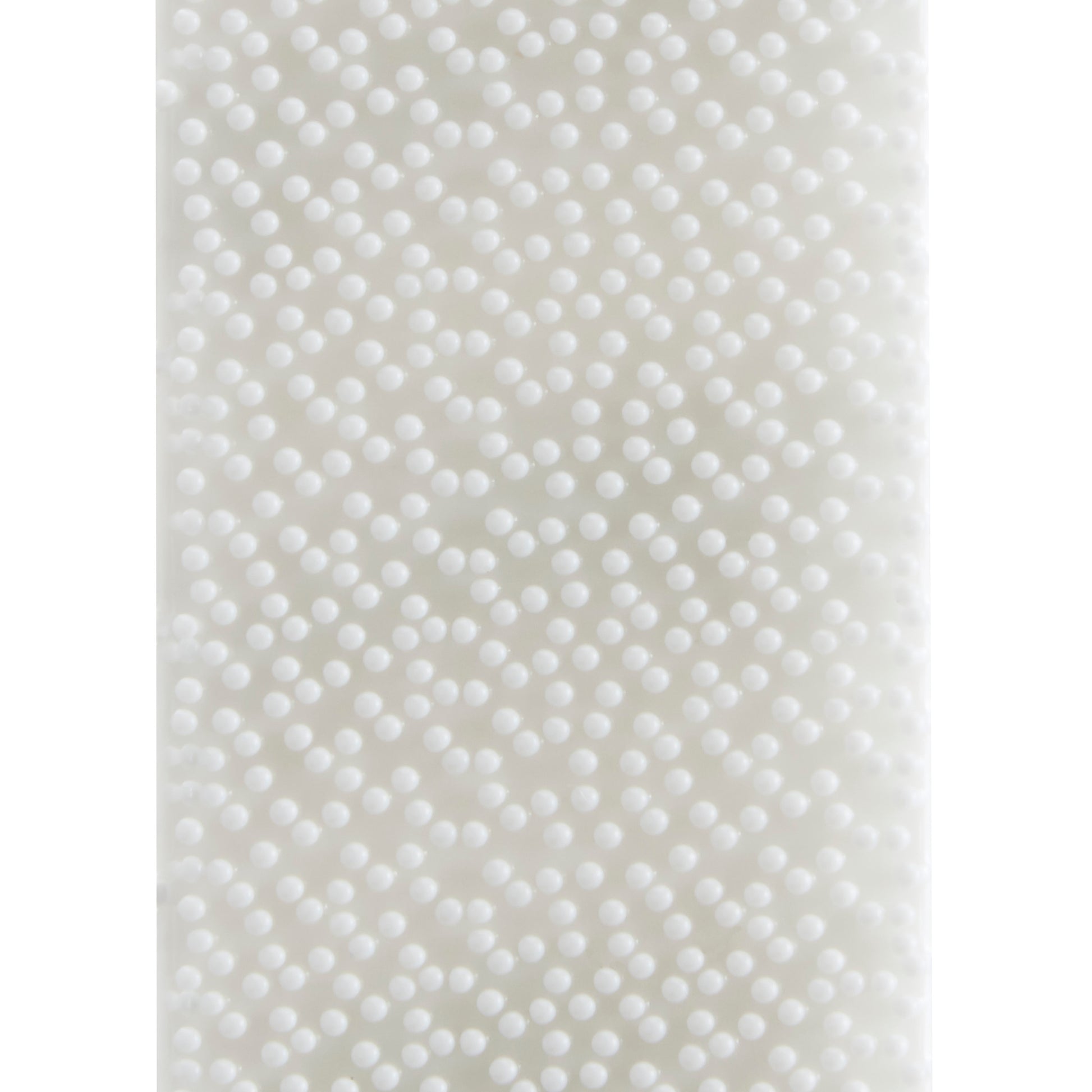 Eine Nahaufnahme einer weißen Oberfläche mit gleichmäßig verteilten, erhabenen, runden Unebenheiten - sie spiegeln die Struktur der Command™ Bilder-Montage-Strips Multi-Pack 17209 (7 Packungen) von 3M Deutschland GmbH wider, die sich ideal zum Aufhängen von Bildern ohne Nägel eignen.