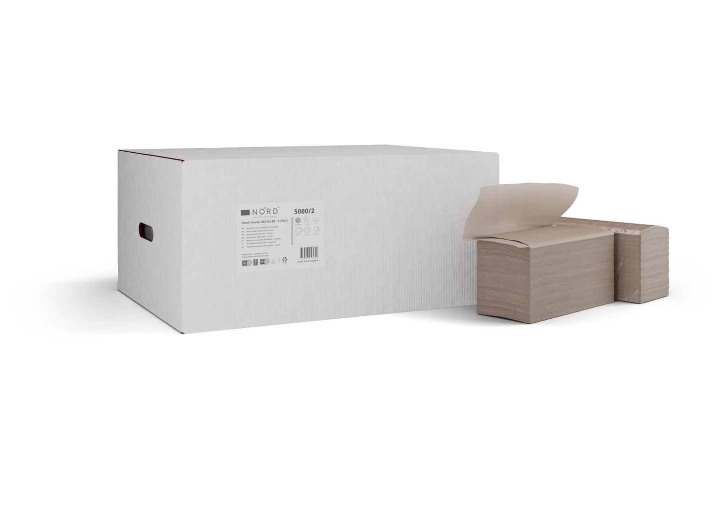 Χαρτοπετσέτες, V Fold, 23,5x21cm, καφέ, 20x250 φύλλα | Κουτί (20 πακέτα)