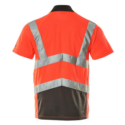 Πόλο μπλουζάκι MASCOT® Anadia, hi-vis κόκκινο/σκούρο ανθρακί