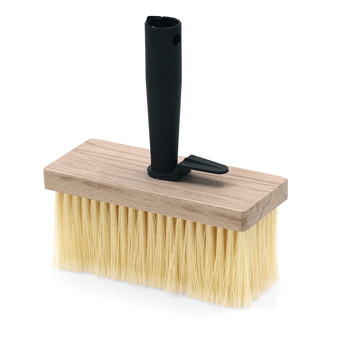 Η Νölle Profi Brush Deckenbürste (17x7 cm, 70 mm Fibre-Borsten) από την Nölle Profi Brush Bürsten- & Pinseltechnik e.K. διαθέτει ξύλινη βάση και λοξή λαβή - ιδανική για εύκολη βαφή οροφής.