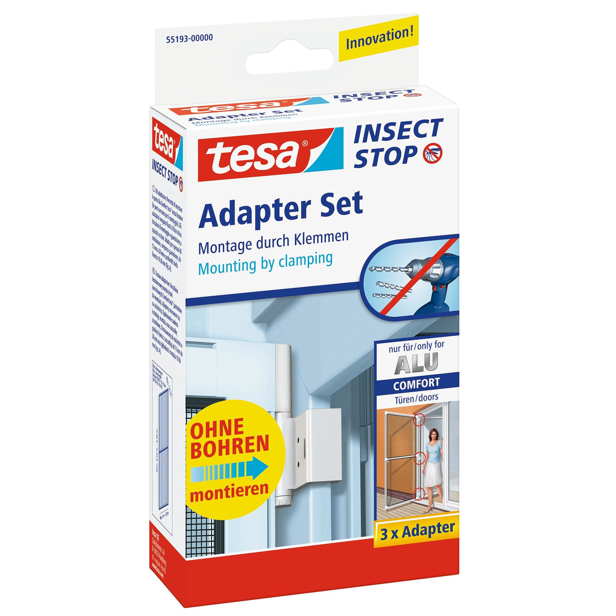 tesa ALU Comfort Adapter-Set weiß