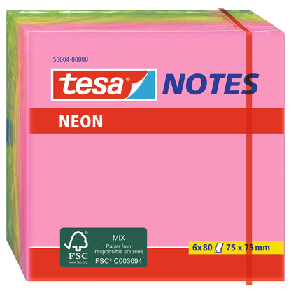 tesa NEON NOTES (6x80pcs.) Klebezettel