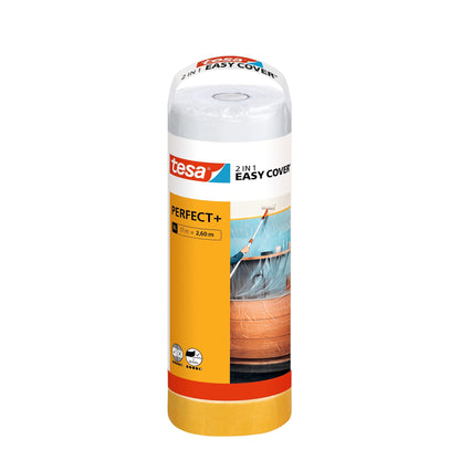 tesa Easy Cover PERFECT+, Nachfüllung, orange 17 m x 2,6 m