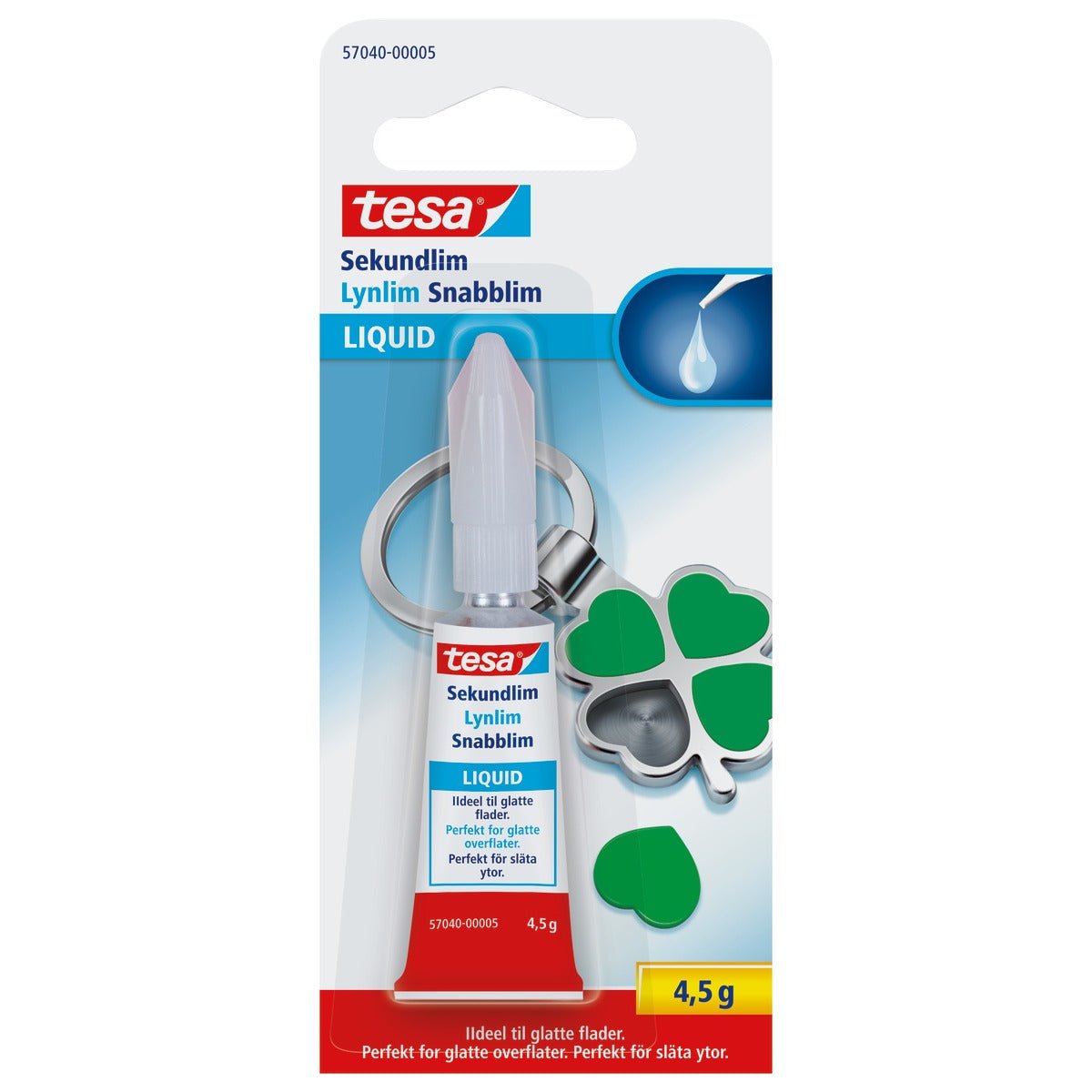 tesa 57040 Κόλλα στιγμής, 4,5 g, άχρωμη