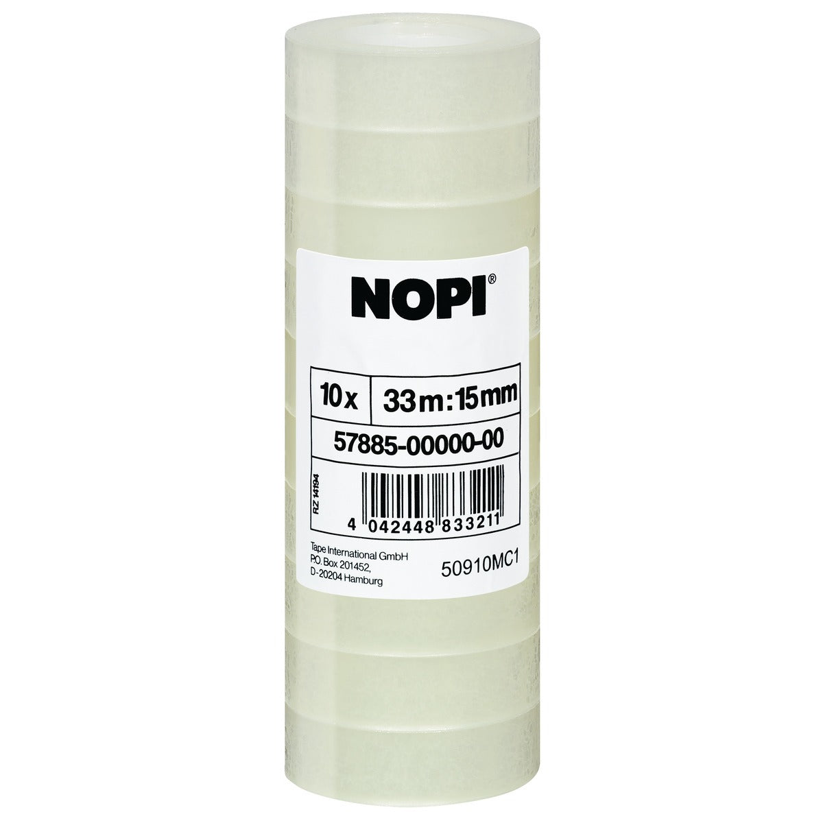 tesa NOPI Klebefilm, transparent, 33 m x 15 mm