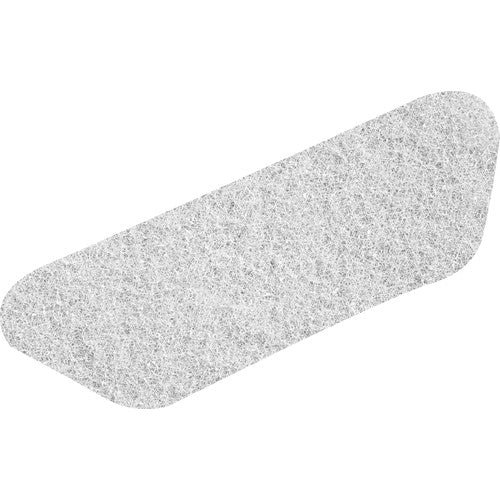 Ένα μεμονωμένο, ορθογώνιο Twister S-Pad Λευκό (45x15 cm) Pad αποκατάστασης για πέτρινα δάπεδα από την Diversey Deutschland GmbH & Co. OHG απεικονίζεται με στρογγυλεμένες γωνίες σε λευκό φόντο.