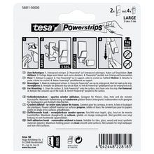 tesa Powerstrips Transparent Haken LARGE transparent