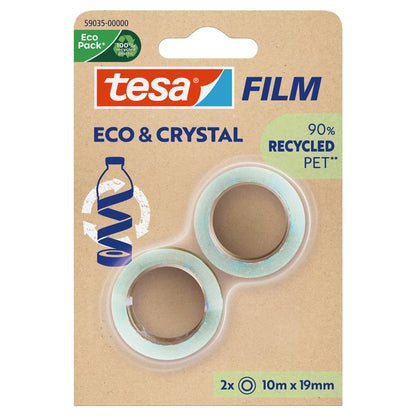 tesafilm Eco & Crystal, transparent, im Blister, 10 m x 19 mm