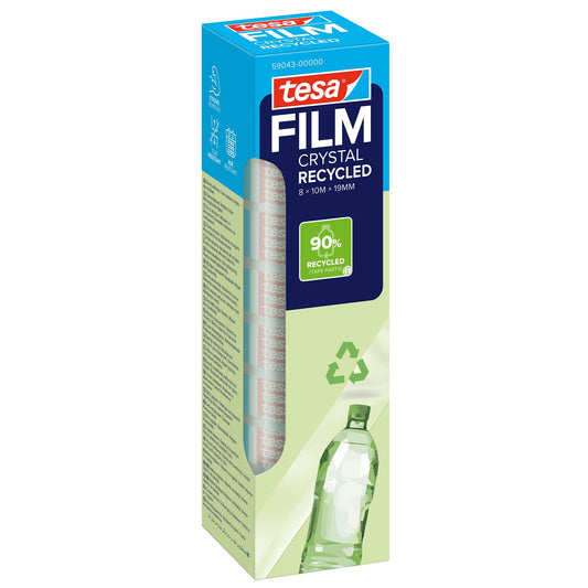 tesafilm CRYSTAL RECYCLED, διαφανές 10 m x 19 mm