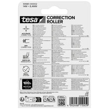 tesa CORRECTION ROLLER, λευκό, ανταλλακτικό, ecoLogo, 14 m x 8,4 mm