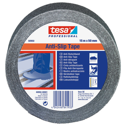 tesa Professional 60950 / 60952 Anti-Rutschband schwarz, 15 m x 50 mm
