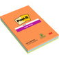 Μια συσκευασία Post-it® Super Sticky Notes μεγάλου μεγέθους, Boost Collection, γραμμωτή (101 x 152 mm), 3 μπλοκ των 45 φύλλων, 100% πιστοποιημένη από PEFC (SGSCH-PEFC-COC-110078) από την 3M Deutschland GmbH.