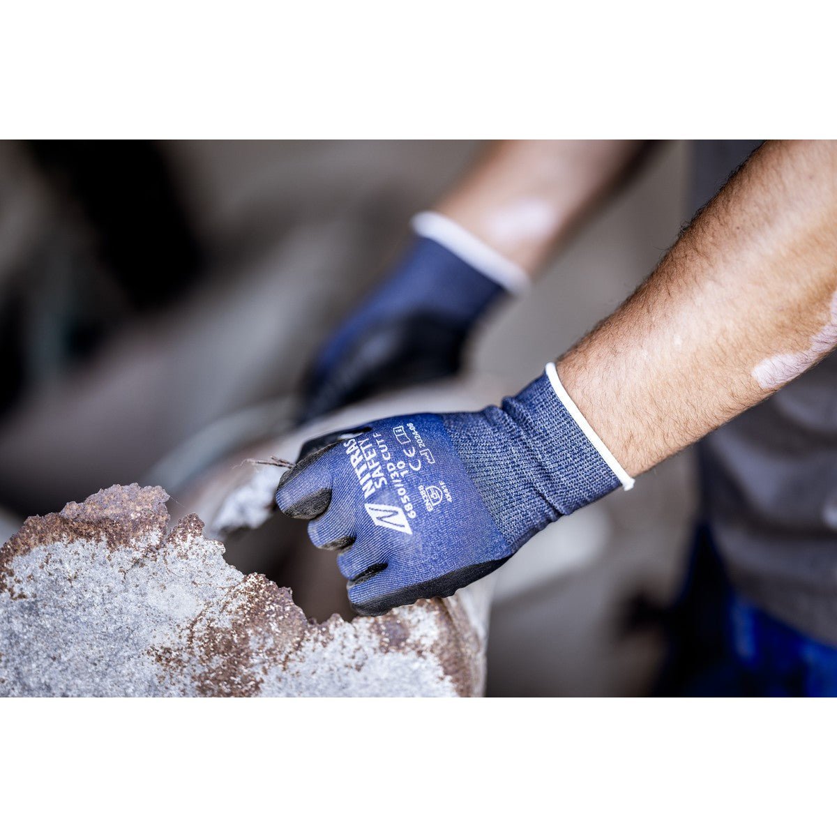 NITRAS 3D CUT F, γάντια προστασίας κοπής, μπλε/μαύρο