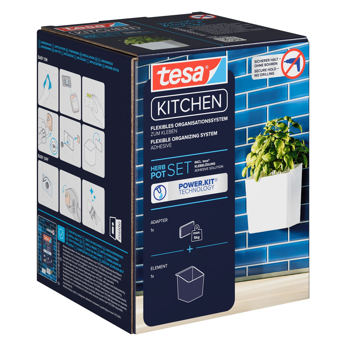 tesa Küchenzubehör Kräutertopf Set