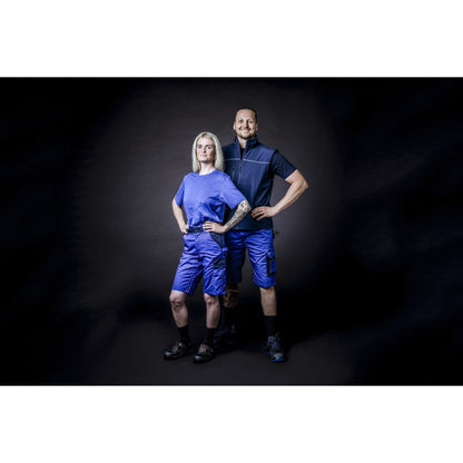 NITRAS MOTION TEX PRO FX, παντελόνι εργασίας, κοντό, royal blue / μαύρο