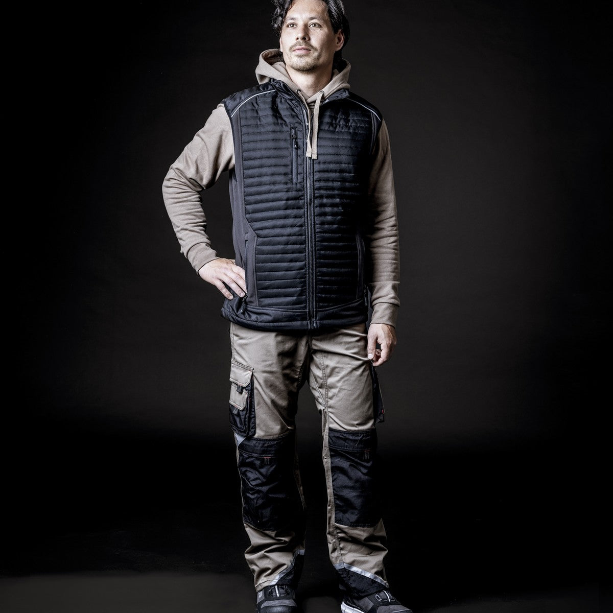 NITRAS MOTION TEX PLUS, καπιτονέ γιλέκο μαλακό, μαύρο