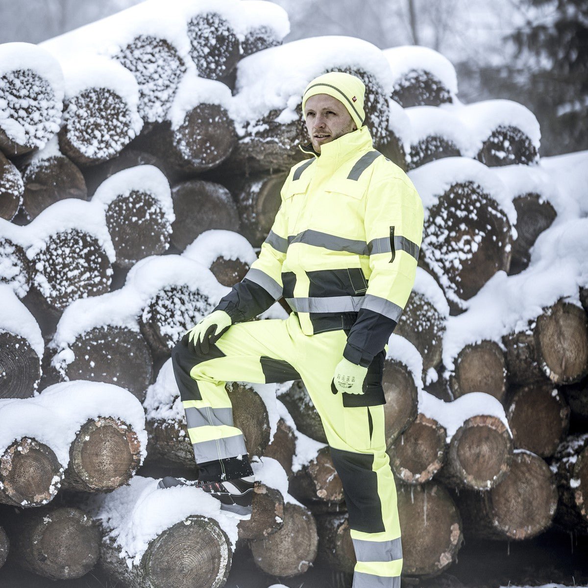 NITRAS MOTION TEX VIZ, σακάκι πιλότου υψηλής ορατότητας, κίτρινο νέον / μπλε ναυτικό