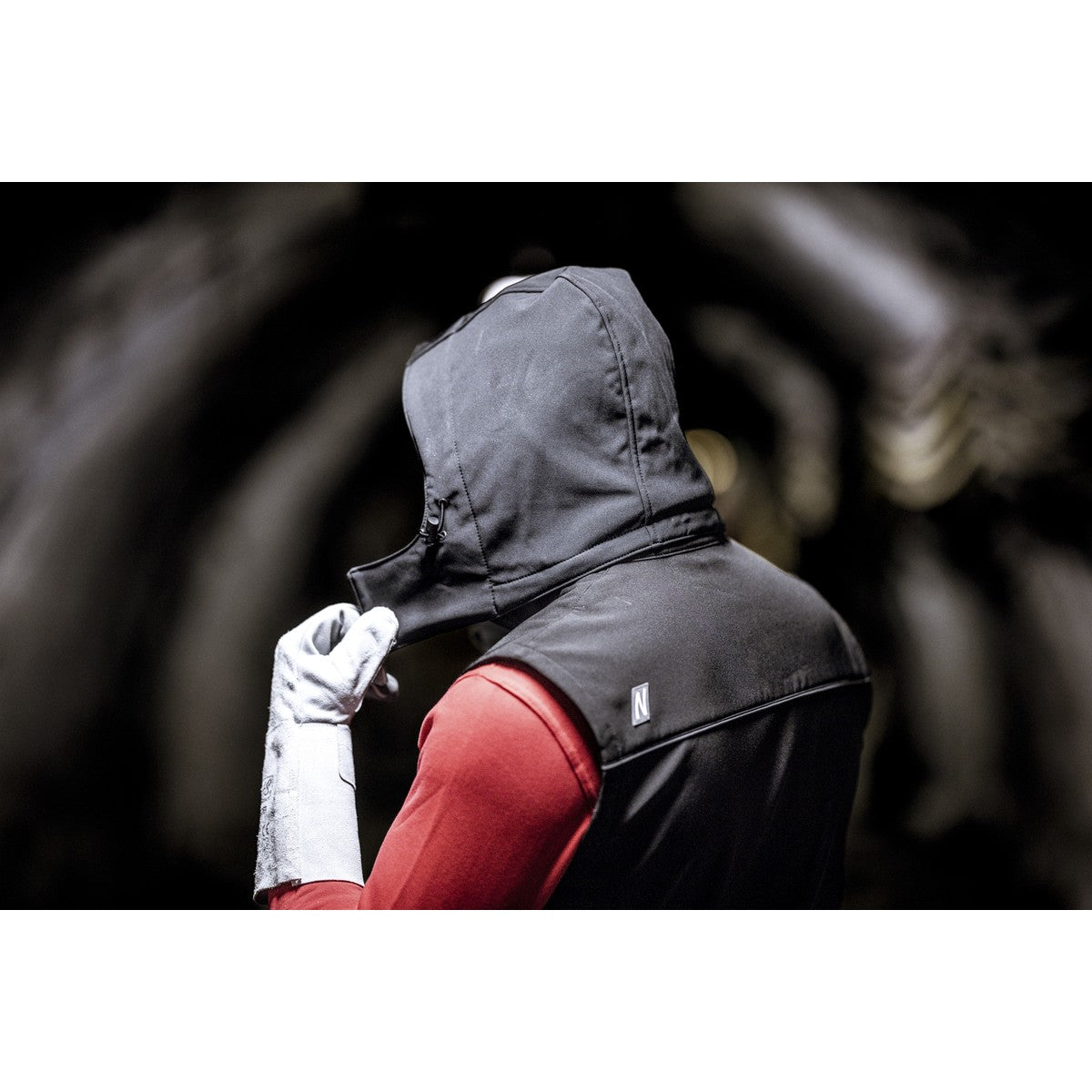 NITRAS αφαιρούμενη κουκούλα, μαύρο, πολυεστέρας OEKO-TEX: 94%; Ελαστάνη: 6% | Συσκευασία (1 τεμάχιο)