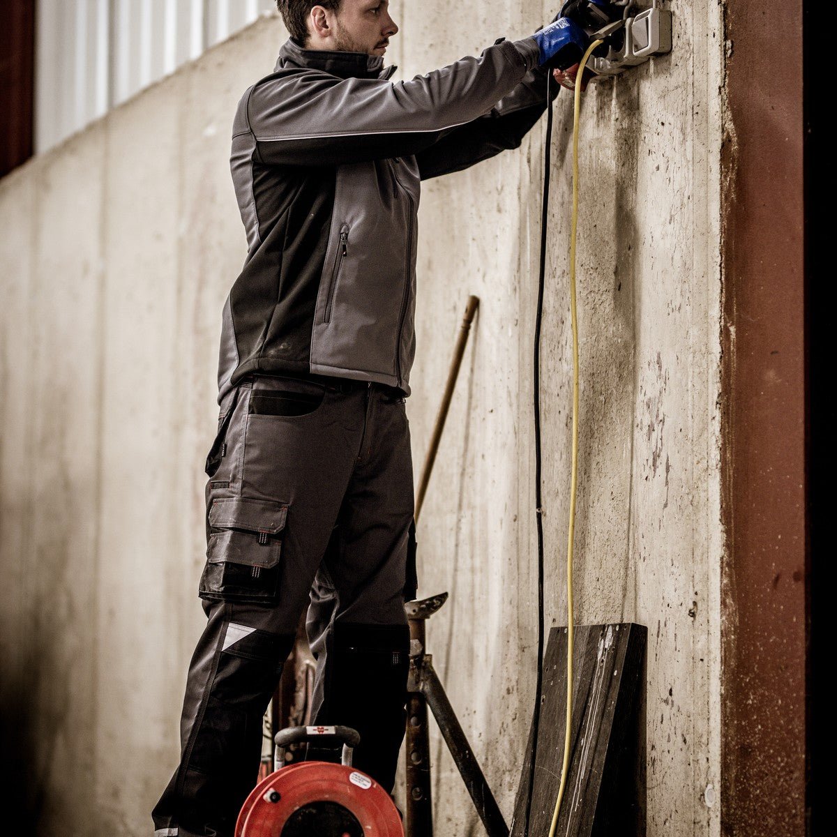 NITRAS MOTION TEX LIGHT, softshell jacket, γκρι / μαύρο