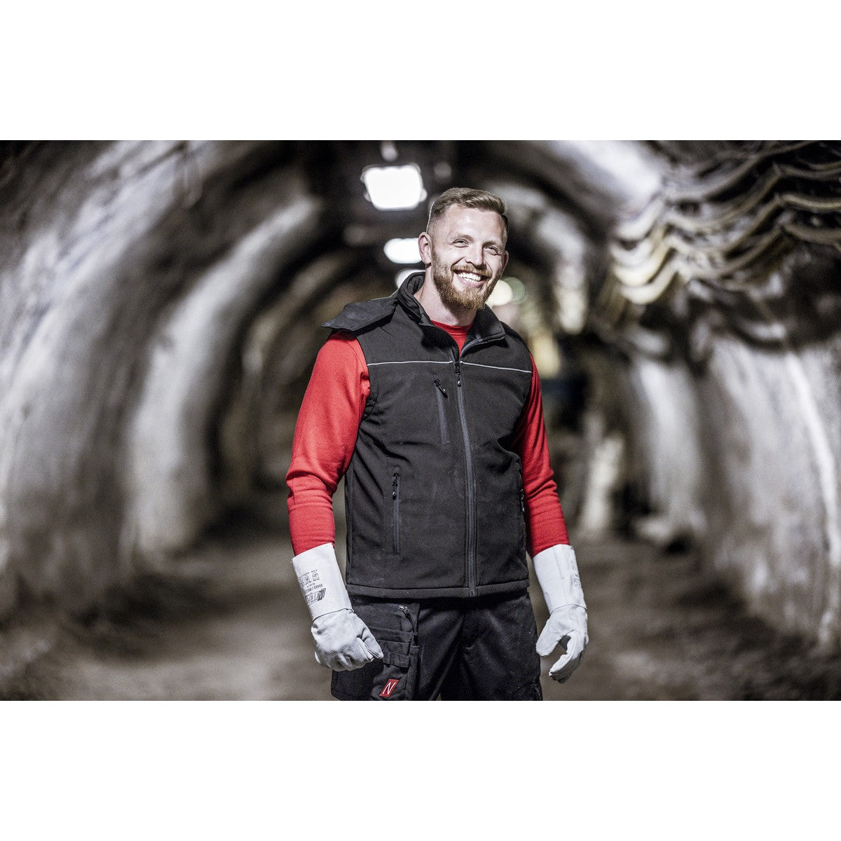 NITRAS MOTION TEX LIGHT, γιλέκο softshell, μαύρο