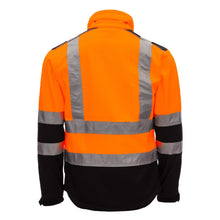 NITRAS MOTION TEX VIZ, σακάκι softshell υψηλής ορατότητας, νέον πορτοκαλί / μαύρο