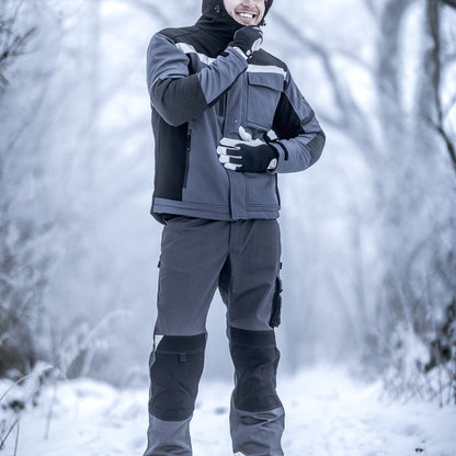 NITRAS MOTION TEX PLUS, χειμωνιάτικο μπουφάν, γκρι / μαύρο