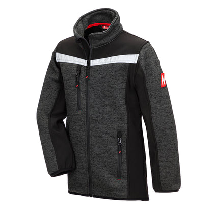 NITRAS MOTION TEX KIDS, πλεκτό μπουφάν softshell, μαύρο