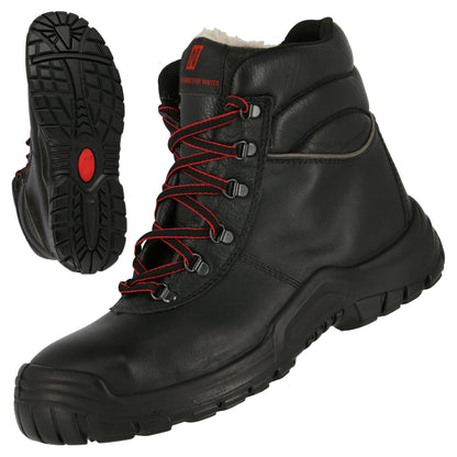 Χειμερινές μπότες ασφαλείας NITRAS POWER STEP MID+, S3 CI HI HRO SRC, μεσαίου ύψους, μαύρες