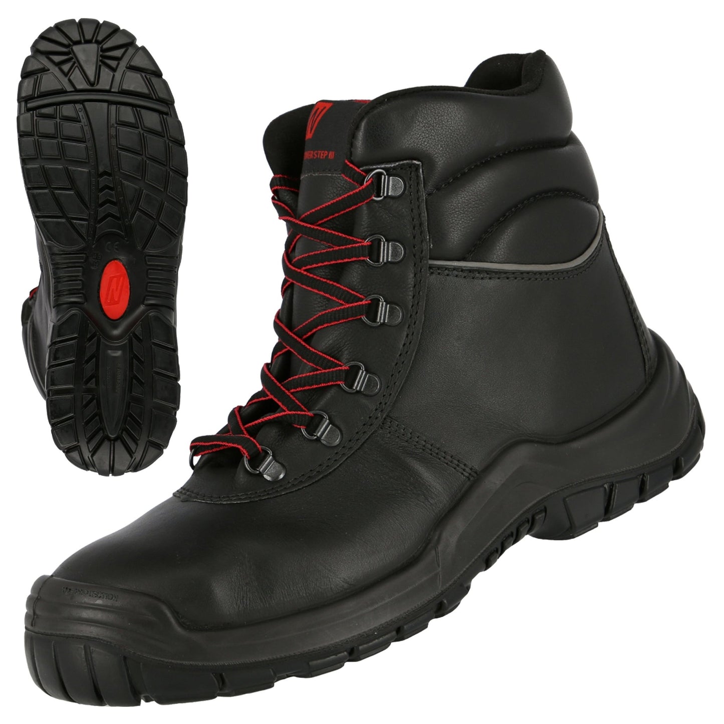 Μπότες ασφαλείας NITRAS POWER STEP MID+, S3 CI HI HRO, ψηλά, μαύρα