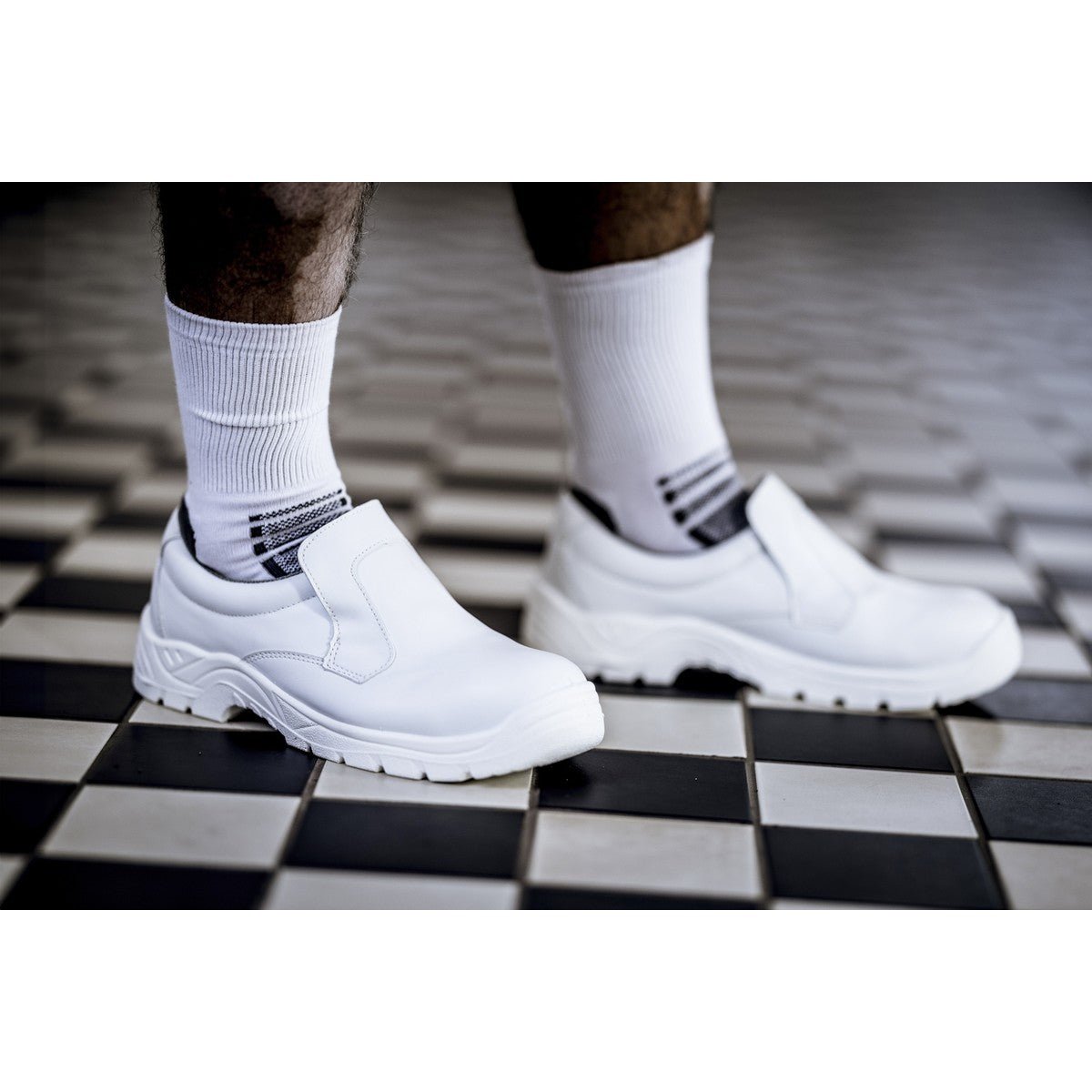 Παντόφλες ασφαλείας NITRAS CLEAN STEP SL, S2, λευκές