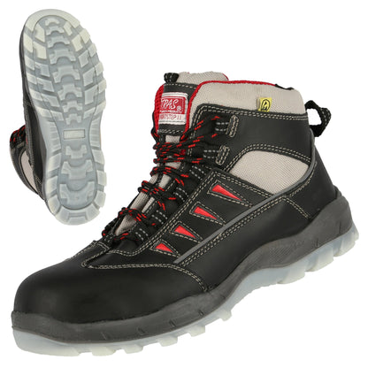 Μποτάκια ασφαλείας NITRAS SPORT STEP MID, S3, μεσαίου ύψους, μαύρα