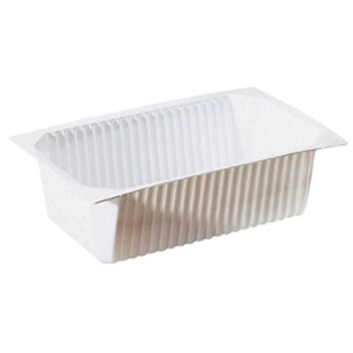 Η Duni GmbH PP Schale 1/4 GN Weiß PP είναι ένα λευκό, ορθογώνιο, αυλακωτό μπολ με ελαφρώς κεκλιμένες πλευρές, ιδανικό για χρήση στη γαστρονομία ως μπολ 1/4 GN για ποικίλες συσκευασίες τροφίμων ή εφαρμογές σερβιρίσματος.