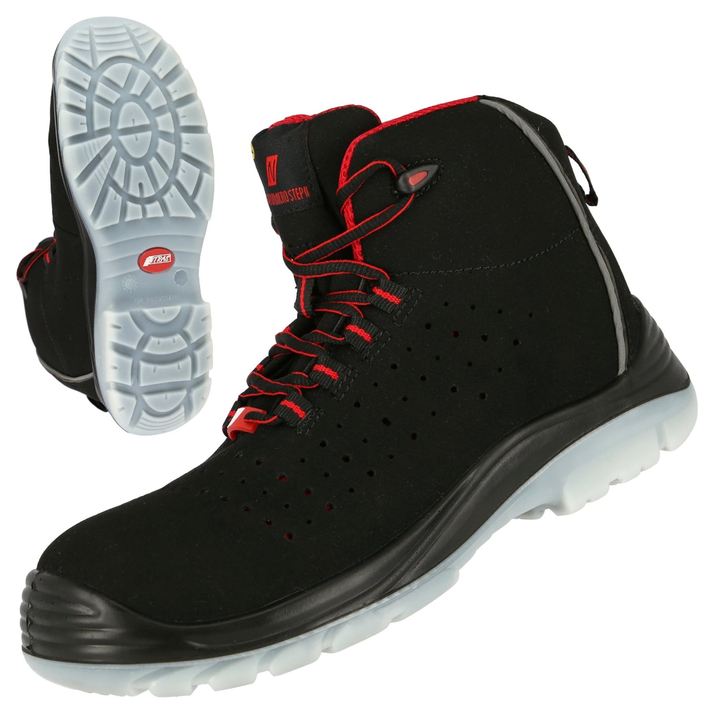 Μπότες ασφαλείας NITRAS MICRO STEP MID, S1 P, μεσαίου ύψους, μαύρες