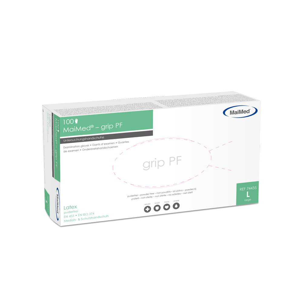 MaiMed-grip PF, μη αποστειρωμένα γάντια από λάτεξ χωρίς πούδρα