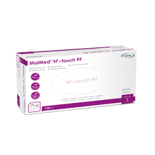 Γάντια βινυλίου μίας χρήσης MaiMed vi-touch, χωρίς πούδρα, 100 τεμάχια/κουτί