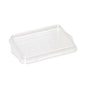 Το TASKI Vorbereitungssieb για Moppbox 25 cm από την Diversey Deutschland GmbH & Co. OHG (7517253) είναι ένα διαφανές, ορθογώνιο καπάκι με ανάγλυφες προεξοχές, κατάλληλο για το Moppbox 25, και είναι ιδανικό για τον επαγγελματικό καθαρισμό. Απεικονίζεται σε λευκό φόντο.