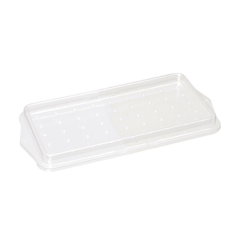 Το TASKI Vorbereitungssieb για κουτιά σφουγγαρίστρας της Diversey Deutschland GmbH & Co. OHG είναι ένα διαφανές, ορθογώνιο πλαστικό καπάκι με ομοιόμορφα κατανεμημένες μικρές τρύπες, που χρησιμεύει για την κάλυψη των κουτιών σφουγγαρίστρας κατά τη διάρκεια της διαδικασίας καθαρισμού.