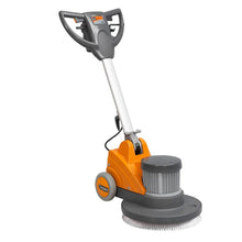 Die TASKI ergodisc HD von Diversey Deutschland GmbH & Co. OHG ist eine kraftvolle Niedrigdrehzahl-Einscheibenmaschine (150 U/min), perfekt für Grundreinigung und Marmorkristallisation; Lieferung als 1 Stück Packung.