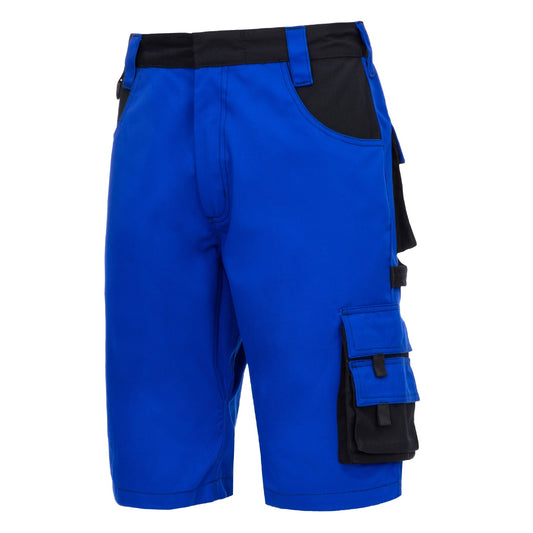NITRAS MOTION TEX PLUS, παντελόνι εργασίας, κοντό, royal blue / μαύρο
