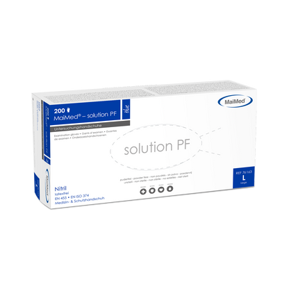 MaiMed-solution PF, μπλε, γάντι νιτριλίου χωρίς λατέξ, μπλε, 200 τεμάχια/κουτί