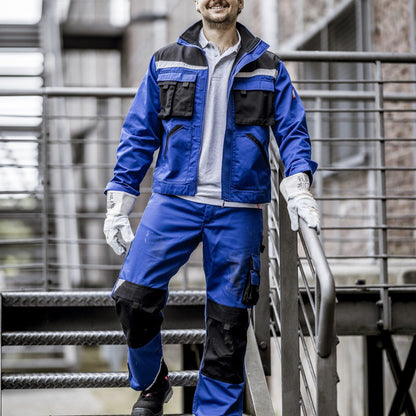 NITRAS MOTION TEX PLUS, παντελόνι εργασίας, μακρύ, royal blue / μαύρο