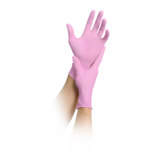 MaiMed-solution 100 ροζ μη αποστειρωμένο γάντι χωρίς λάτεξ χωρίς πούδρα, μπλε, 100 τεμάχια/κουτί