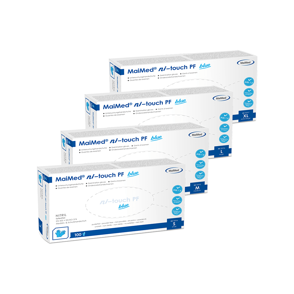 Γάντια νιτριλίου μιας χρήσης Ni-touch MaiMed 100 τεμάχια/κουτί