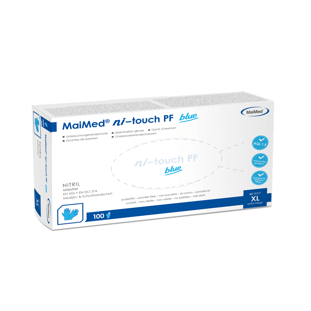 Γάντια νιτριλίου μιας χρήσης Ni-touch MaiMed 100 τεμάχια/κουτί